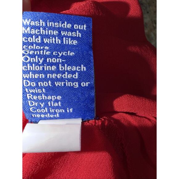 Apt. 9 Red Sequin Knit Asymmetrical Hem Sweater Women’s Large - Picture 7 of 8